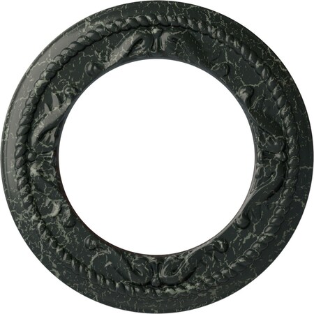 Ekena Millwork Roped Medway Medallion (Canopies up to 7 1/2"), 12 1/4"OD x 7 1/2"ID x 7/8"P, Painted Turtle Crackle CM12MEPTC